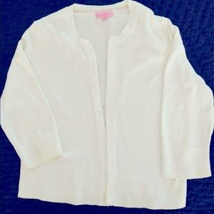 Lilly Pulitzer White Cotton Cardigan